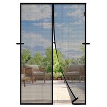 Porta de tela magnética, serve para porta de 48'' x 80'', poliéster resistente a arranhões, abertura central clássica, mantém criaturas indesejadas do lado de fora, tela amigável para pets, passagem livre, adequada para portas francesas/duplas, preta Porta de tela magnética, serve para porta de 48'' x 80'', poliéster resistente a arranhões, abertura central clássica, mantém criaturas indesejadas do lado de fora, tela amigável para pets, passagem livre, adequada para portas francesas/duplas, preta