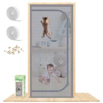 Porta de tela para gatos MYPIN 81 x 203 cm, aço liga reforçado de alta resistência Porta de tela para gatos MYPIN 81 x 203 cm, aço liga reforçado de alta resistência