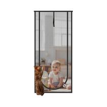 Porta De Tela Reforçada Para Gatos 80cmx200cm Com Malha Espessa E Zíper À Prova De Gatos