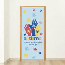 Porta Decorada Capa Autismo Inclusão Social Conhecer Compreender E Respeitar Diversidade E Amor