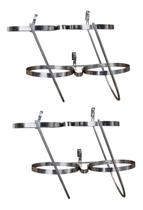 Porta Defensa Suporte Inox Duplo Lancha Barco G5/f2/f3 Kit 2