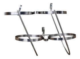 Porta Defensa Suporte Inox Duplo Lancha Barco G5/f2/f3