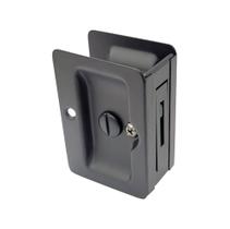 Porta deslizante de bolso Pull QCAA Premium Brass Retangular Preto