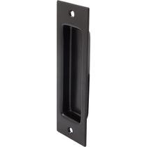 Porta deslizante Flush Pull Stone Harbor Hardware 16,5 cm em preto fosco