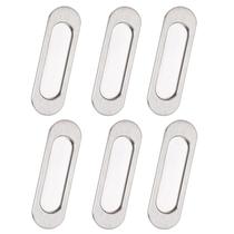 Porta deslizante puxa MOROBOR Self-Stick Oval, 6 peças de alumínio