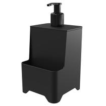 Porta Deterg Esponja De Plast Smile Preto 650ml 18,5x10x10cm Porta Deterg Esponja De Plast Smile Preto 650ml 18,5x10x10cm