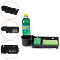 Porta Detergente 3 em 1 Cor Preto NITRONPLAST 051.012.003 Porta Detergente 3 em 1 Cor Preto NITRONPLAST 051.012.003