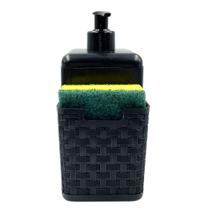 Porta Detergente Dispenser Com Bico Dosador Rattan Preto 1Un