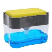 Porta Detergente Dispenser de Plástico 500ml Suporte para Bucha