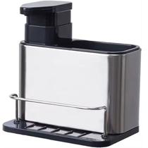 Porta Detergente Dispenser Sabão Liquido Esponja Bucha Inox