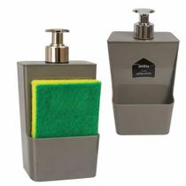 Porta Detergente Dispenser Sabão Liquido Suporte Bucha 600ml