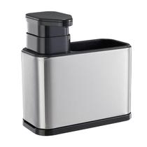 Porta Detergente Dispenser Sabão Utensílios Bucha 3 em 1 Inox 5813