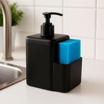 Porta Detergente e Bucha Dispenser 500ml 2x1 Qualidade DasPlast para sua Cozinha ORIGINAL