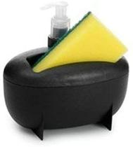 Porta Detergente e Bucha Preto Giotto