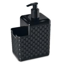 Porta Detergente e Esponja com Bico Dosador Preto Arqplast Porta Detergente e Esponja com Bico Dosador Preto Arqplast