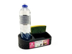Porta Detergente e Esponja Rattan Plástico Resistente Com Base Removível Não Molha Pia Porta Detergente e Esponja Rattan Plástico Resistente Com Base Removível Não Molha Pia