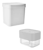 Porta Detergente Esponja Sabão Liquido Pia + Lixeira 2,5l