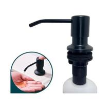 Porta detergente preto fosco inox sabão dispenser embutir Porta detergente preto fosco inox sabão dispenser embutir