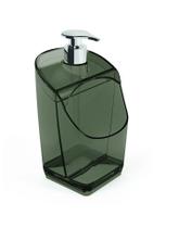 Porta detergente preto translúcido uz com suporte para esponja Porta detergente preto translúcido uz com suporte para esponja