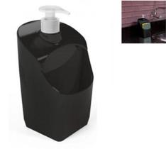 Porta detergente preto uz com suporte para esponja - Uz Utilidades