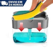 Porta Detergente Sabão Dispenser Com Suporte Bucha Esponja - Art House