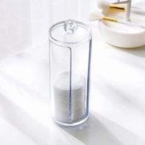 Porta Disco De Algodão Organizador De Acrílico Abertura Vertical