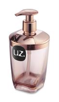 Porta Dispenser Sabonete Saboneteira Liquido Plastico Rose Gold 400 ml Uz