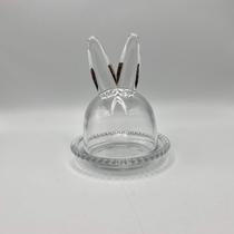 Porta doce Páscoa Orelhinhas com Tampa Transparente 16x13cm