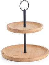 Porta Doces 2 Andares de Bambu Minuet 20x23,5cm - Mek