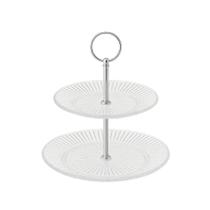 Porta Doces 2 andares de Cristal Renaissance - Lyor - 18,5x22,5x24cm