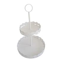 Porta Doces 2 Andares Metal Branco