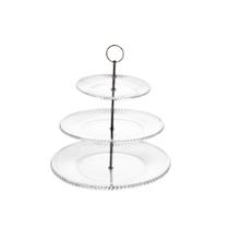 Porta Doces 3 Andares Lyor Renaissance de Cristal 31,5cm
