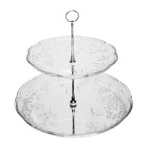 Porta Doces de Cristal 2 Andares New Butterfly 20/26 x 24 cm Lyor