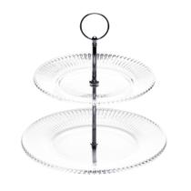 Porta Doces de Cristal 2 Andares Renaissance 18,5/22,5 x 24 cm Lyor