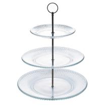 Porta Doces de Cristal 3 Andares Renaissance 18,5/26,5/31,5 x 35 cm Lyor