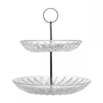 Porta Doces de Vidro 2 Andares Diamond 25cm 220619 - Lyor - LYOR, WOLFF, ROJEMAC