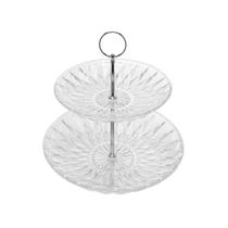 Porta doces de vidro 2 andares Diamond 25CM