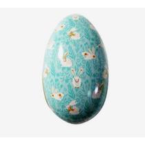 Porta Doces Ovo De Metal E Coelho De Pelúcia