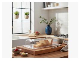 Porta Doces, Pães E Salgados Premium Retangular Grande Refk03