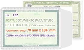 Porta documento para rg e titulo de eleitor - 10 unidades