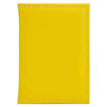 Porta documentos couro amarelo
