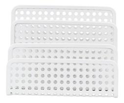 Porta Documentos De Mesa - Importado - Metal Branco - Oikos