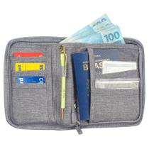 Porta Documentos e Passaporte Organizador Viagem Carteira