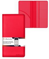 Porta-documentos para carro MOTO4X em couro PU vermelho 24 x 13 cm