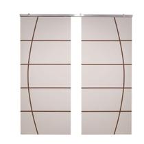 Porta Dupla Branco Prime Frisada Kit Alumínio F01 - 210x140 Porta Dupla Branco Prime Frisada Kit Alumínio F01 - 210x140