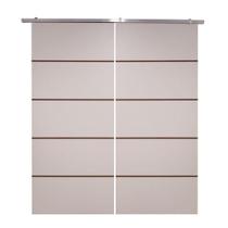 Porta Dupla Branco Prime Frisada Kit Alumínio F03 - 210x140 Porta Dupla Branco Prime Frisada Kit Alumínio F03 - 210x140