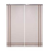 Porta Dupla Branco Prime Frisada Kit Alumínio F06 - 210x140 Porta Dupla Branco Prime Frisada Kit Alumínio F06 - 210x140