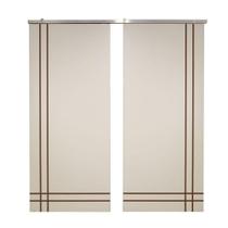 Porta Dupla Branco Prime Frisada Kit Alumínio F06 - 210x180 Porta Dupla Branco Prime Frisada Kit Alumínio F06 - 210x180