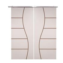 Porta Dupla Branco Prime Frisada Kit Alumínio F07 - 210x160