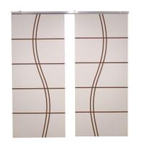 Porta Dupla Branco Prime Frisada Kit Alumínio Fs Duplo - 210x180 Porta Dupla Branco Prime Frisada Kit Alumínio Fs Duplo - 210x180